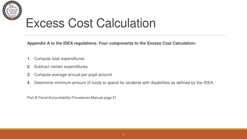 excess cost calculation