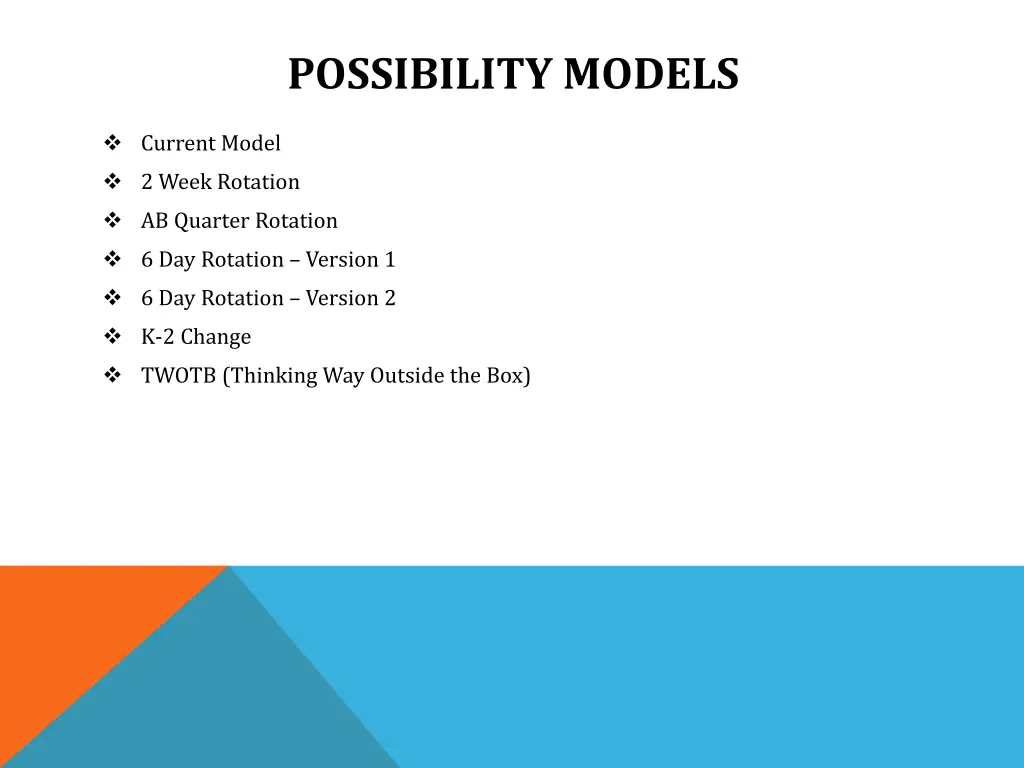 possibility models