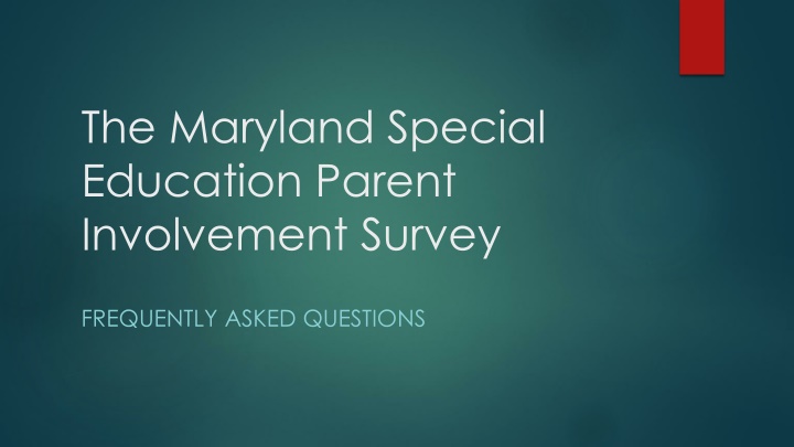 the maryland special education parent involvement