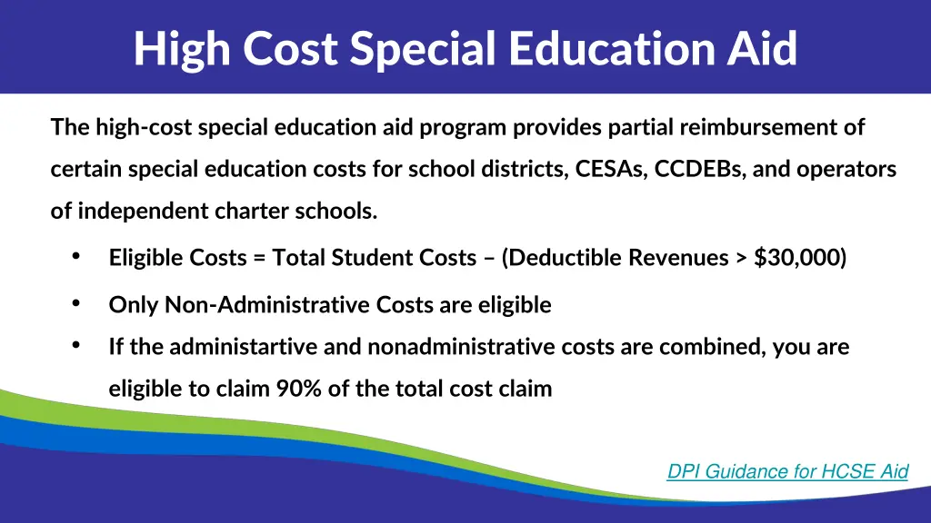 high cost special education aid