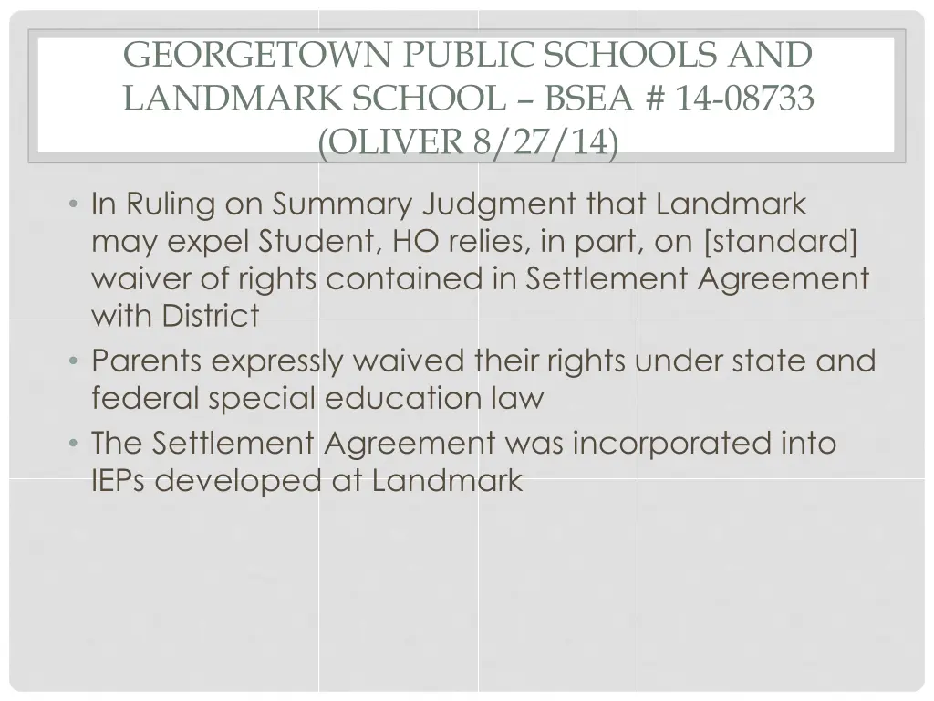 georgetown public schools and landmark school