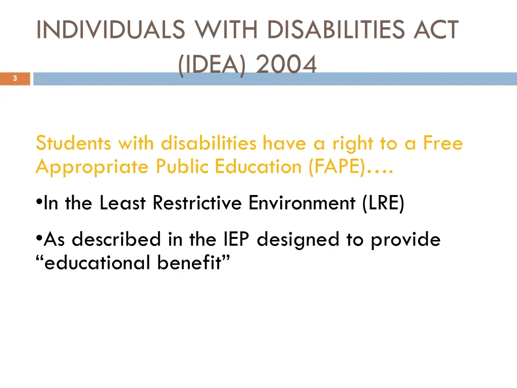 individuals with disabilities act idea 2004