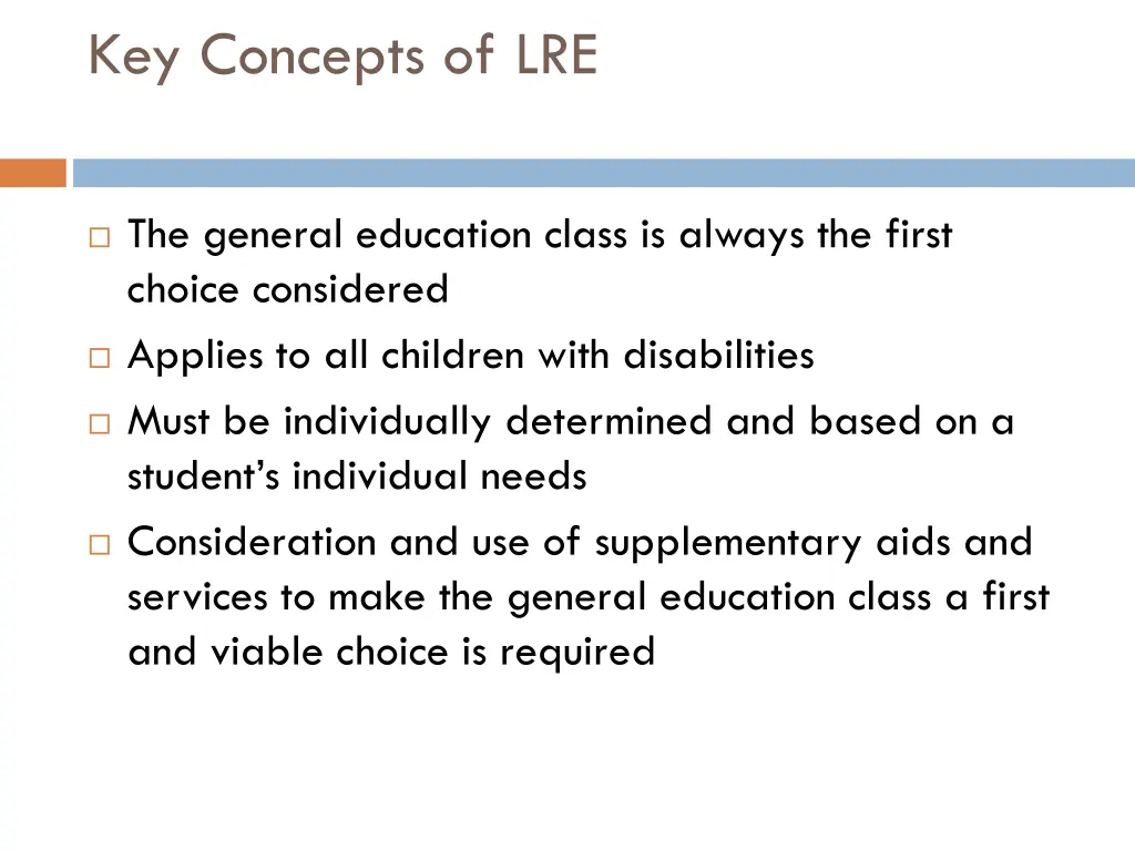 key concepts of lre