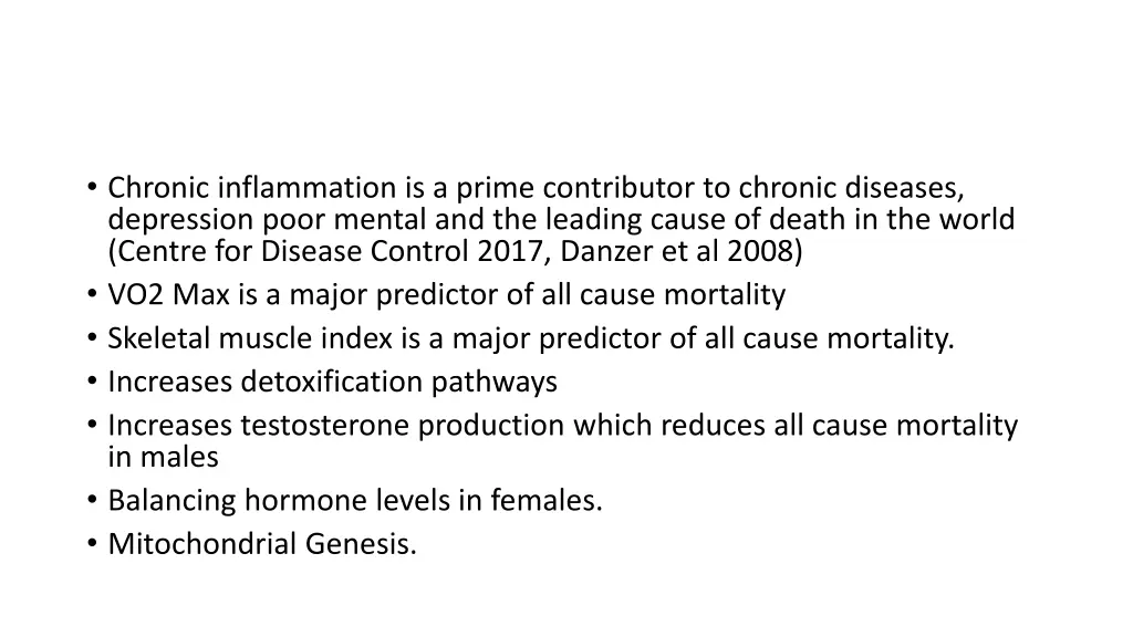 chronic inflammation is a prime contributor