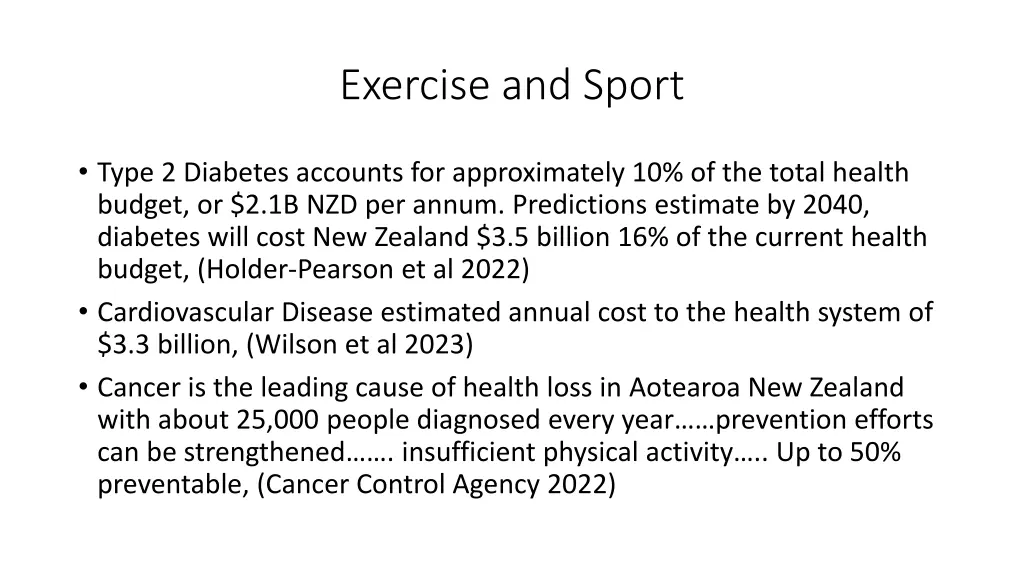 exercise and sport