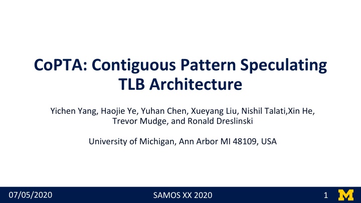 copta contiguous pattern speculating