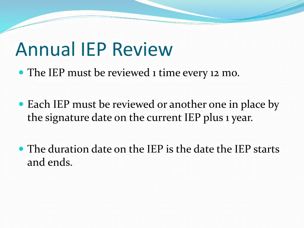 annual iep review