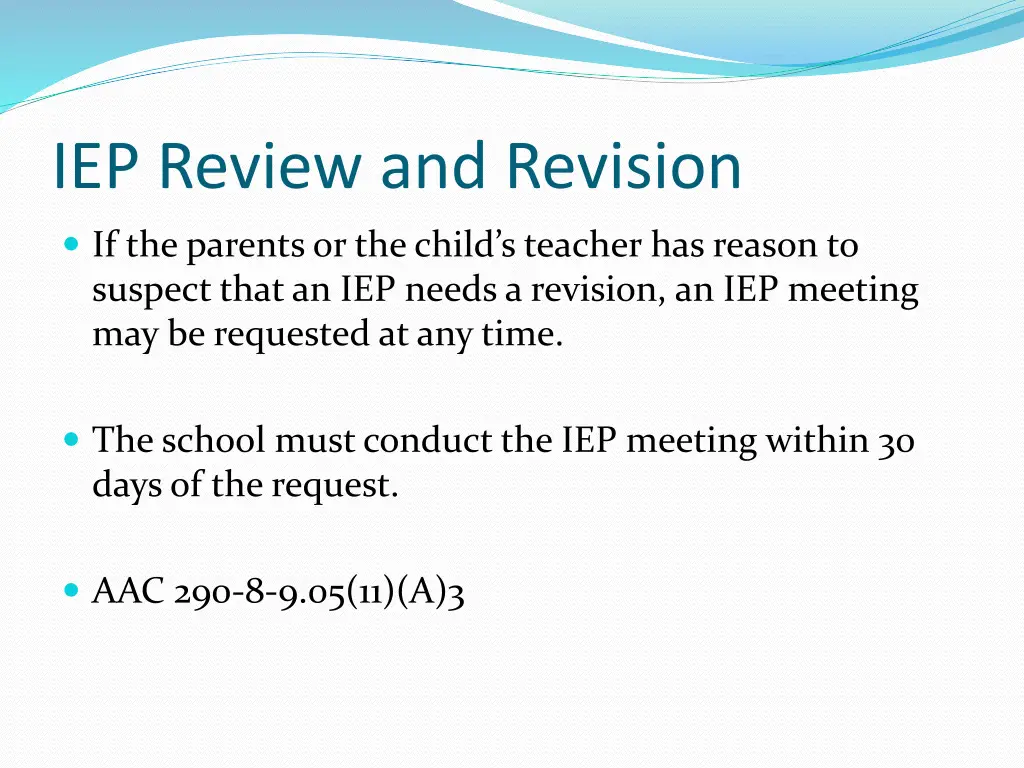 iep review and revision