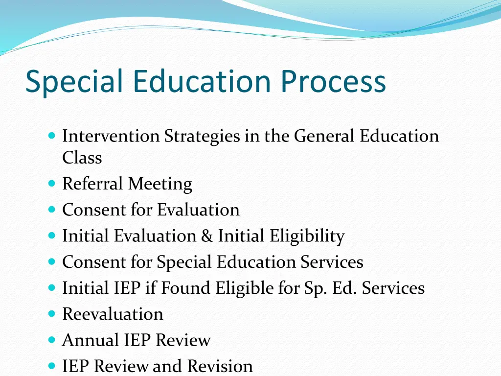 special education process