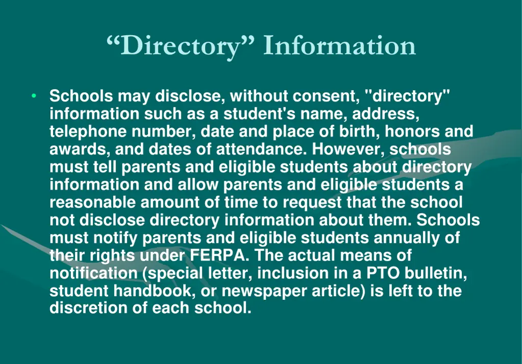 directory information