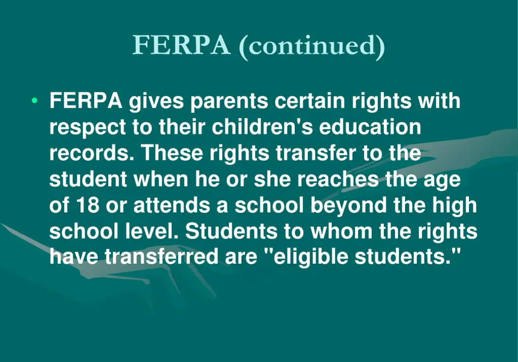 ferpa continued