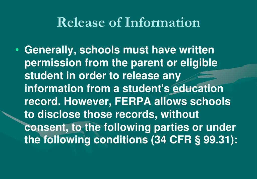 release of information