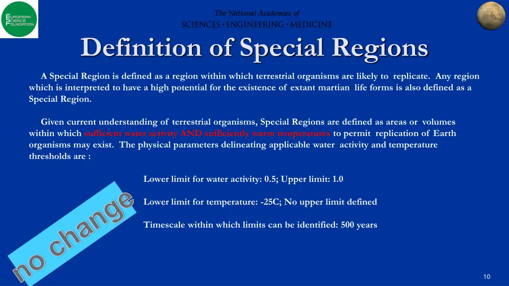 definition of special regions