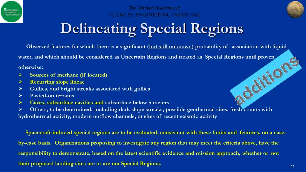 delineating special regions