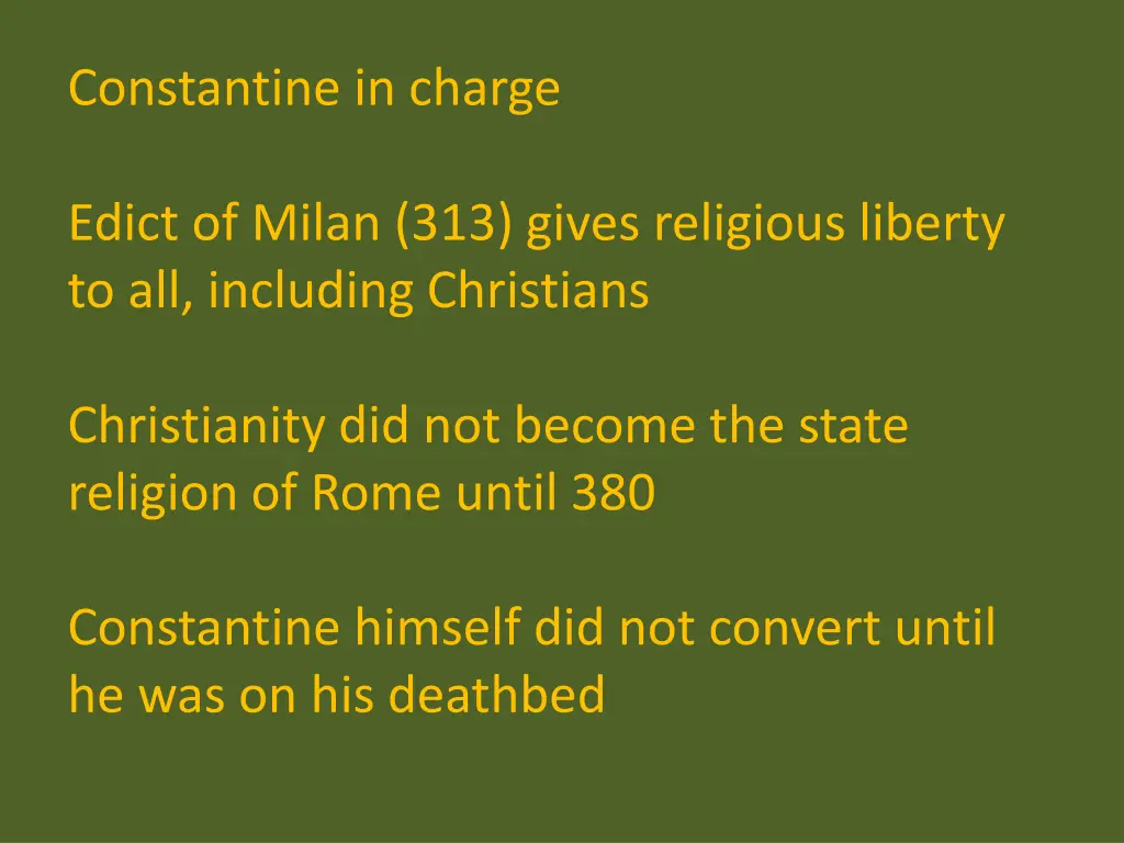 constantine in charge