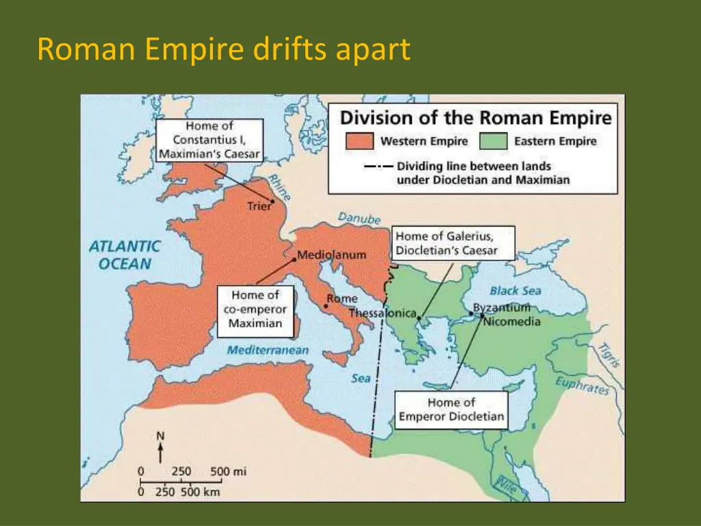 roman empire drifts apart