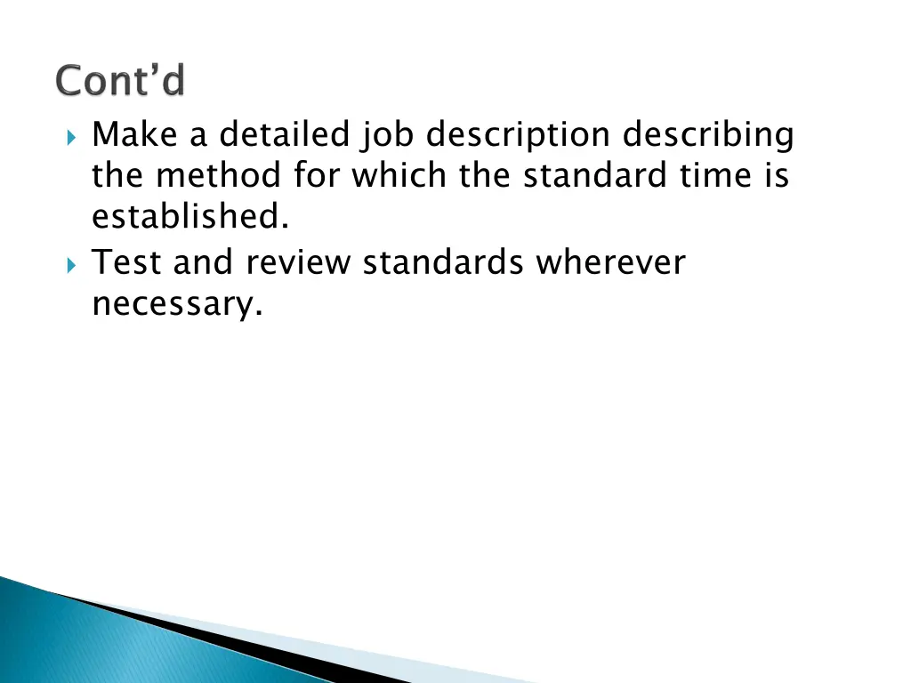 make a detailed job description describing