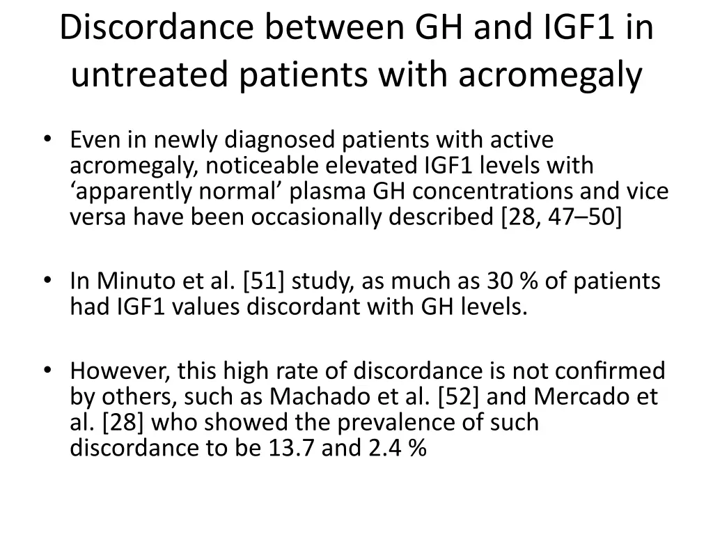 discordance between gh and igf1 in untreated