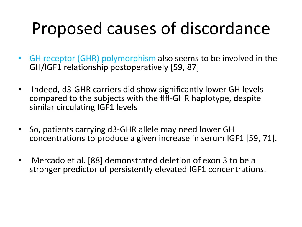 proposed causes of discordance 5