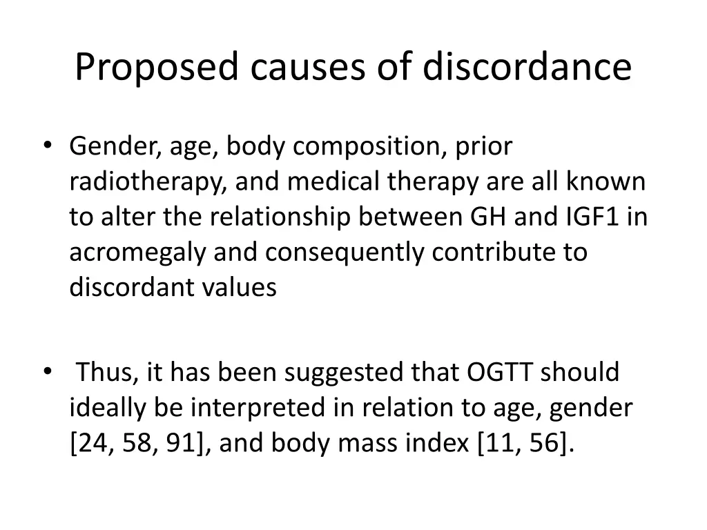 proposed causes of discordance 6