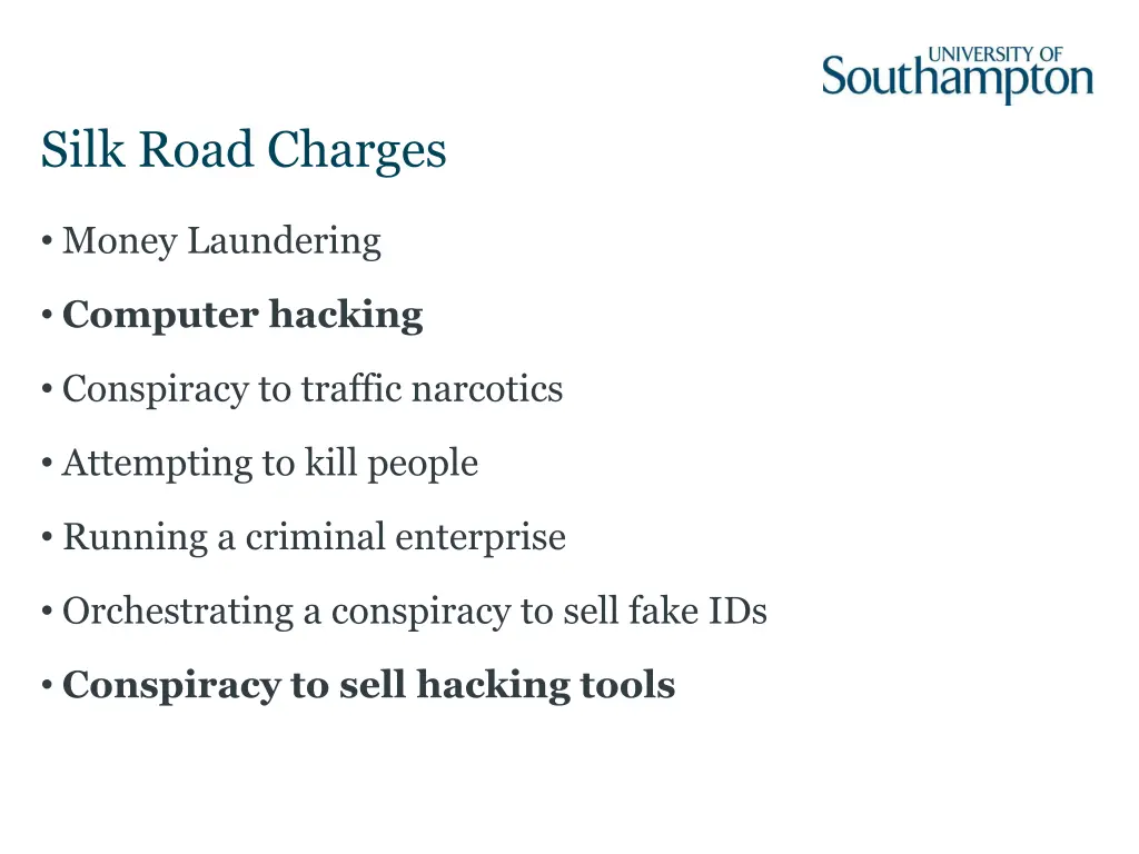 silk road charges