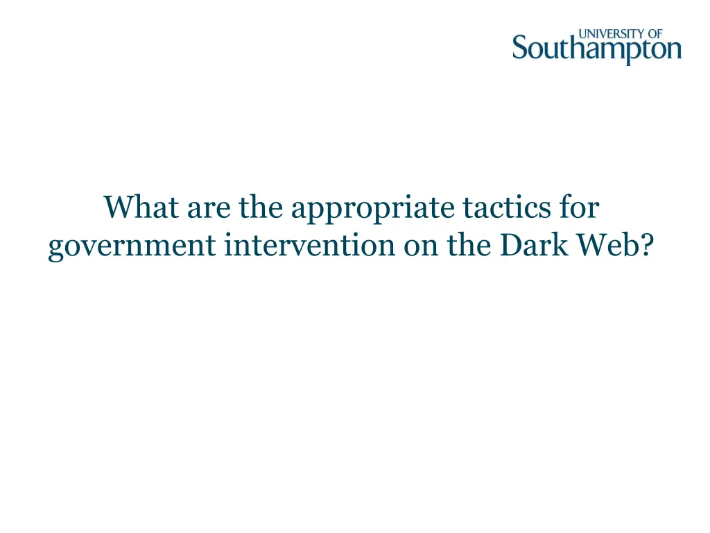 what are the appropriate tactics for government