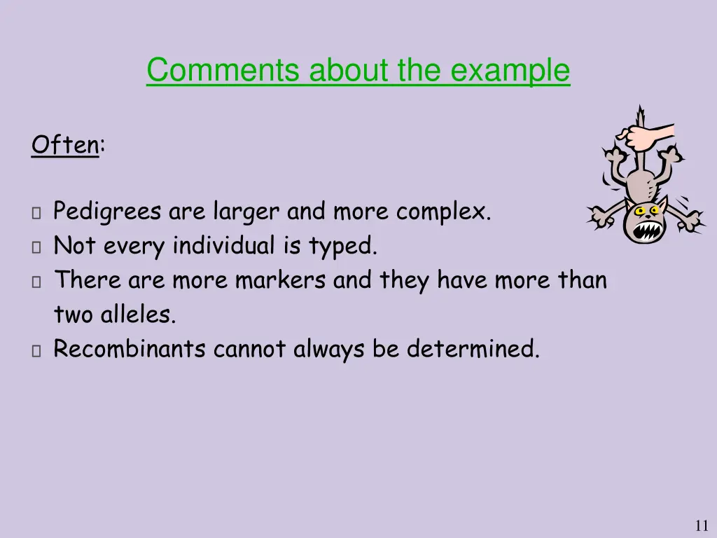 comments about the example