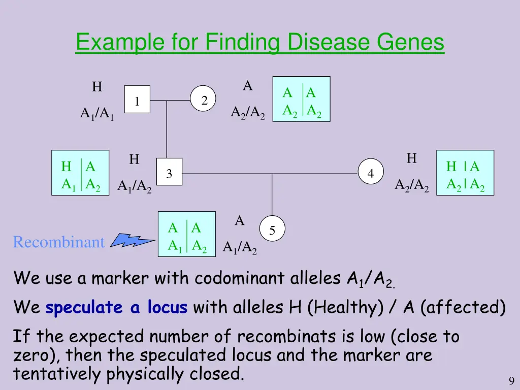 example for finding disease genes