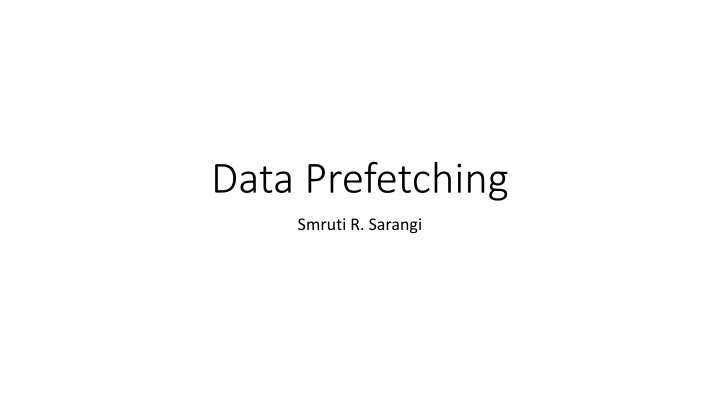 data prefetching