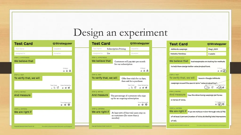 design an experiment