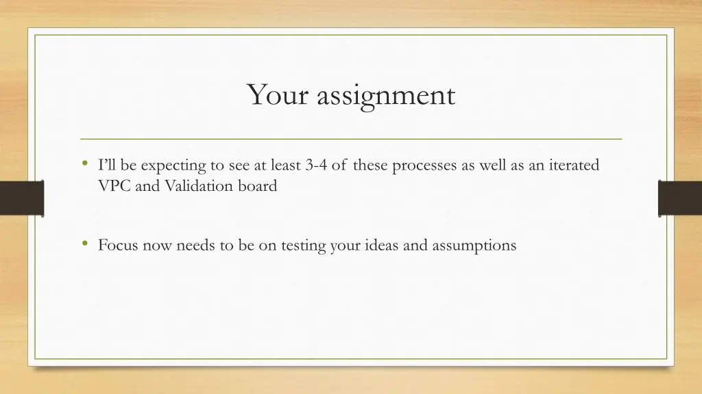 your assignment