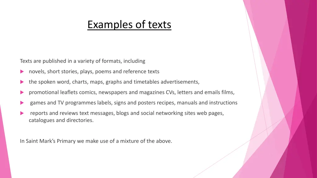 examples of texts