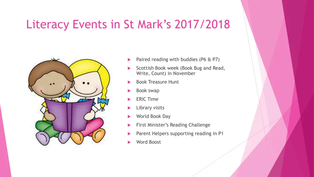 literacy events in st mark s 2017 2018