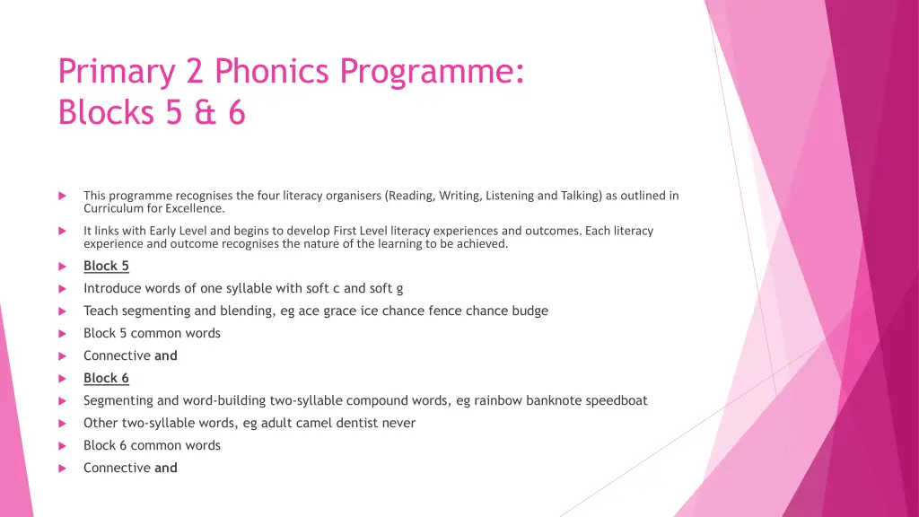 primary 2 phonics programme blocks 5 6