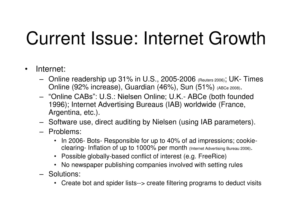 current issue internet growth