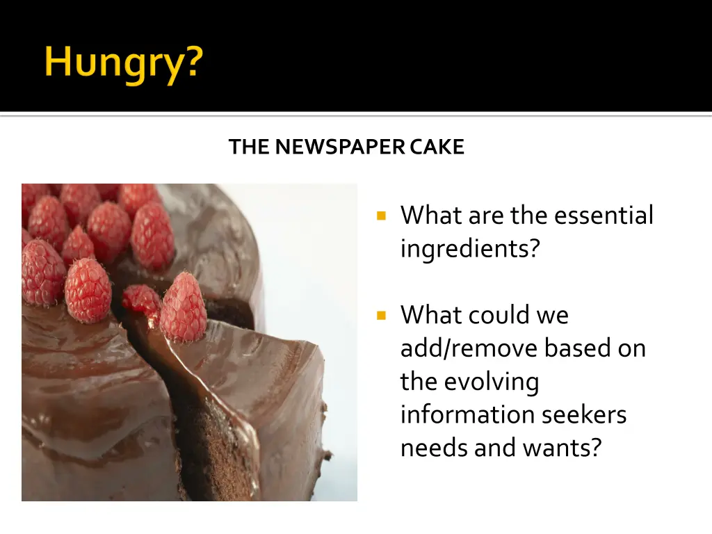 the newspaper cake