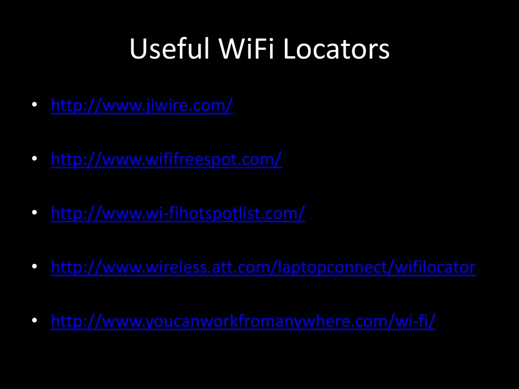 useful wifi locators