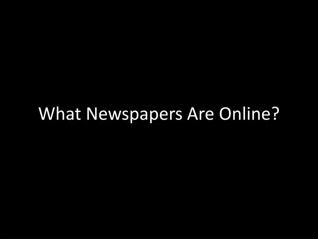 what newspapers are online