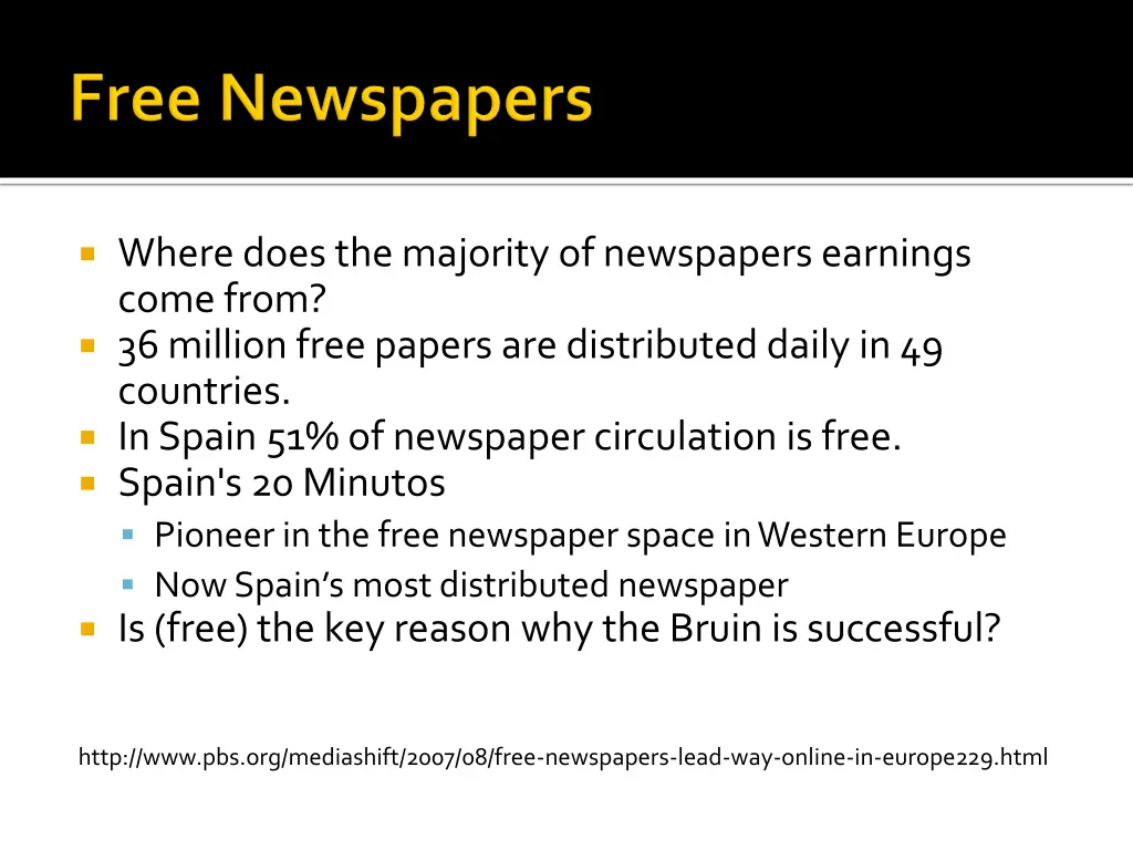 where does the majority of newspapers earnings