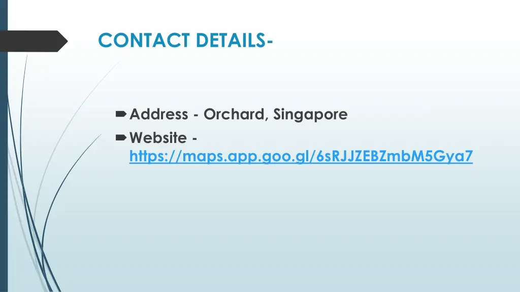 contact details