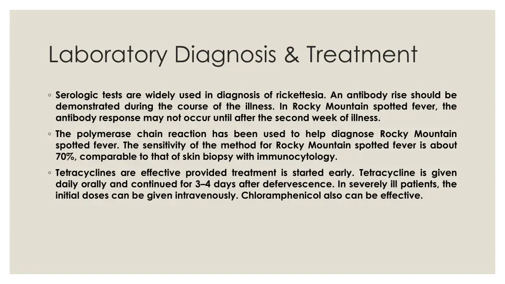 laboratory diagnosis treatment