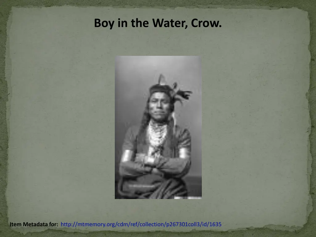 boy in the water crow