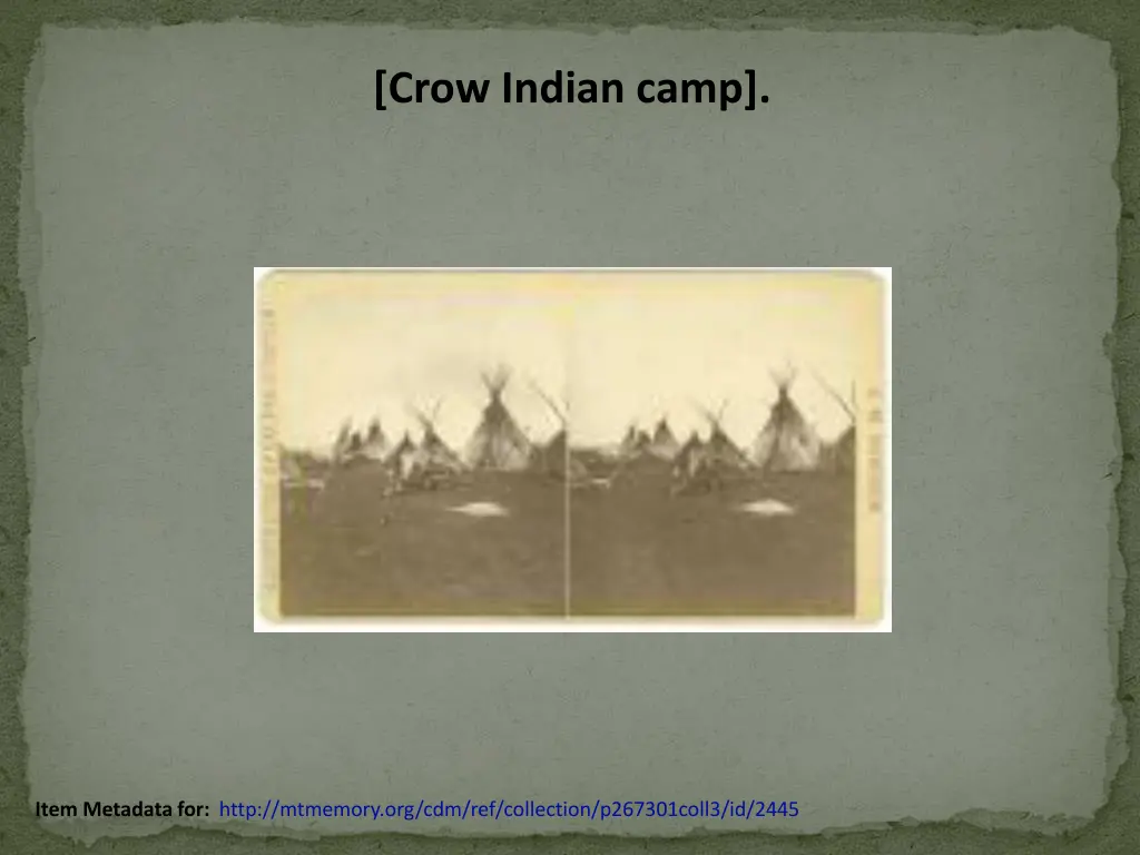 crow indian camp