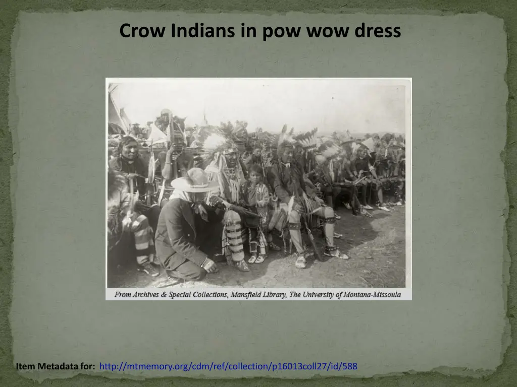 crow indians in pow wow dress