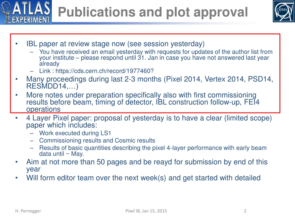 publications and plot approval