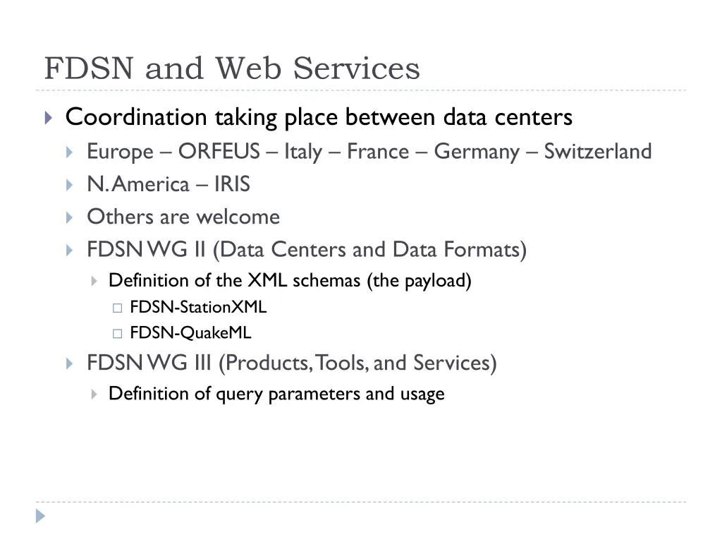 fdsn and web services