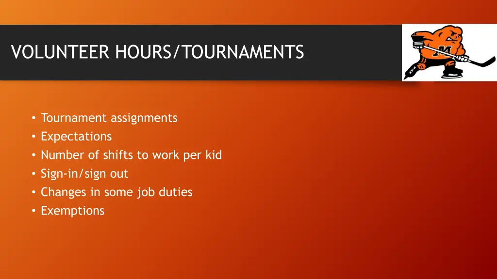 volunteer hours tournaments