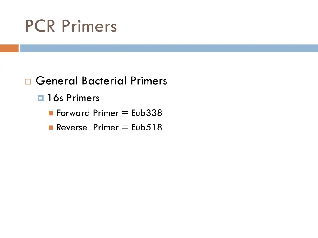 pcr primers 1