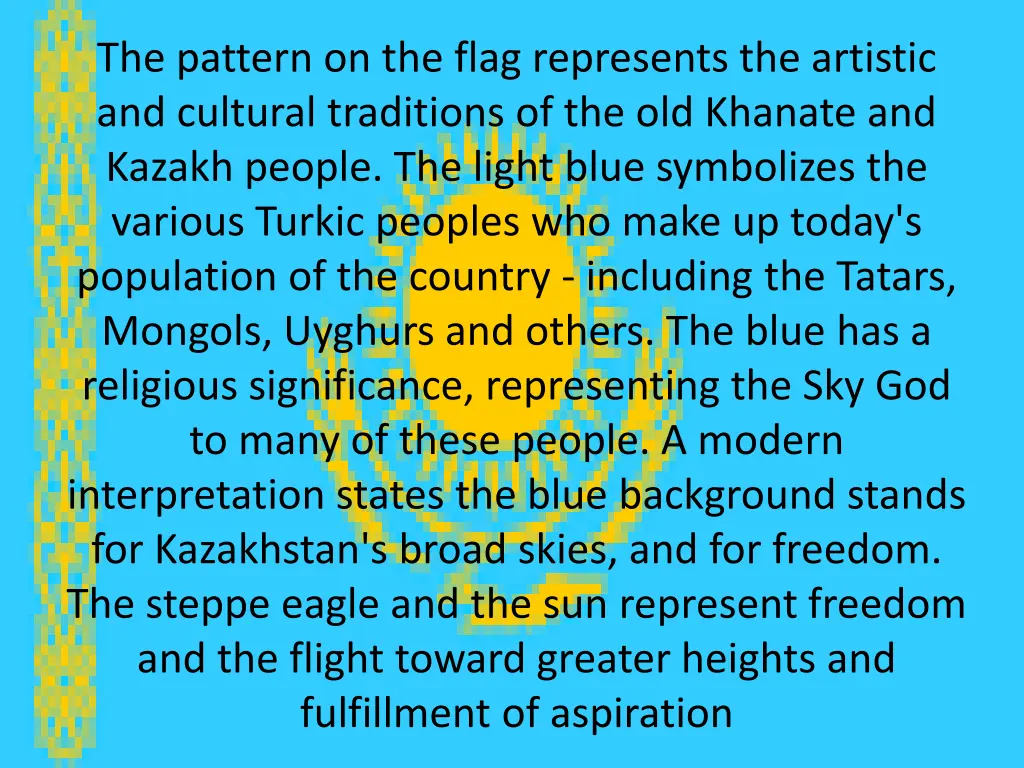 the pattern on the flag represents the artistic