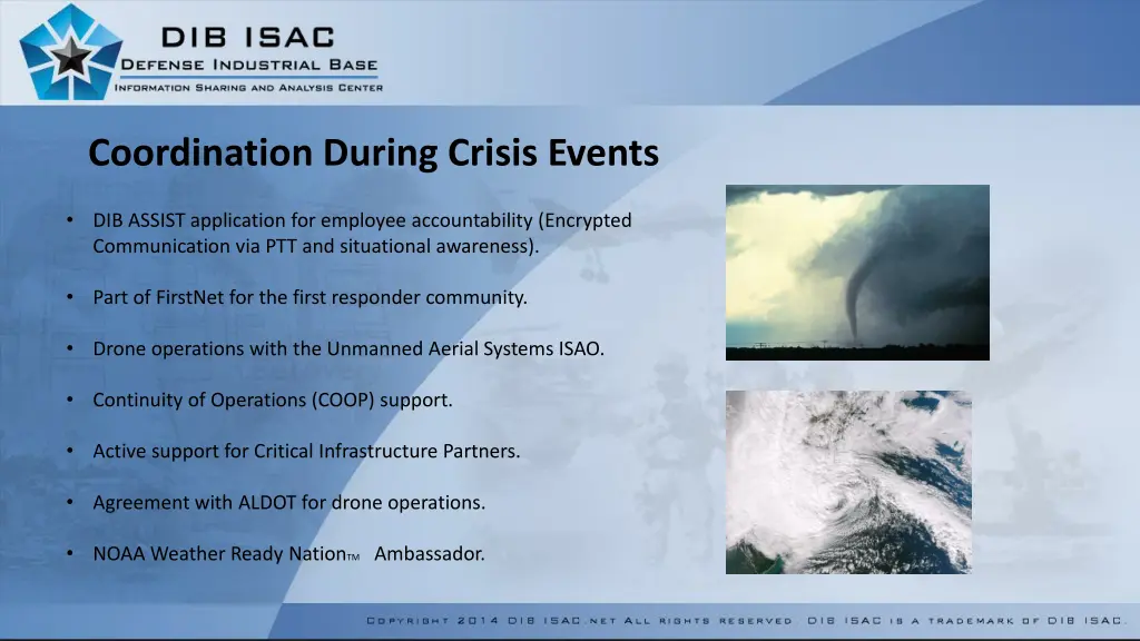 coordination during crisis events